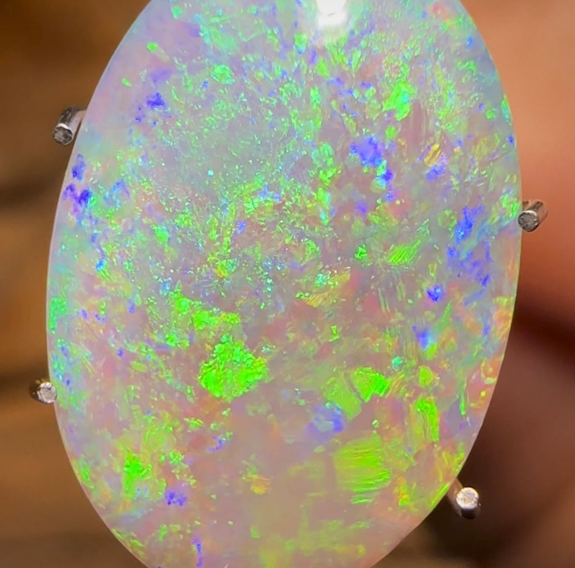 3cts - Australian Semi Black Opal from Lightning Ridge - Opal Whisperers