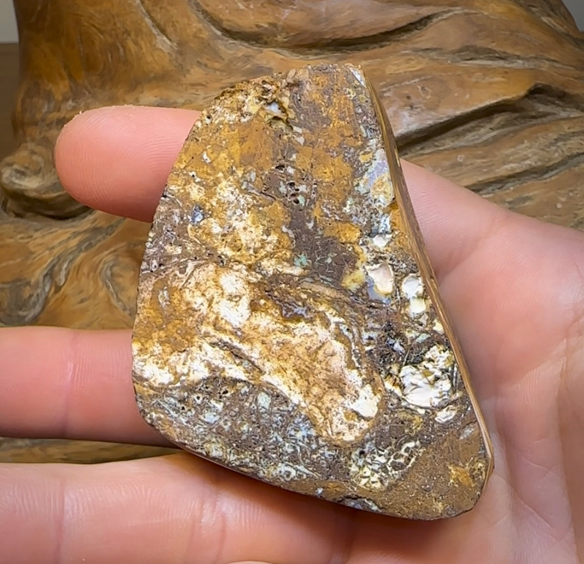 598cts - RED Yowah Tribal Art Boulder Opal Specimen Polished - Opal Whisperers