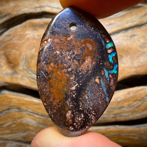 38 x 23mm - Drilled Tribal Queensland Boulder Opal