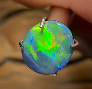 1.2cts - “Old School”35 yr old Lightning Ridge Black Opal Doublet - Opal Whisperers