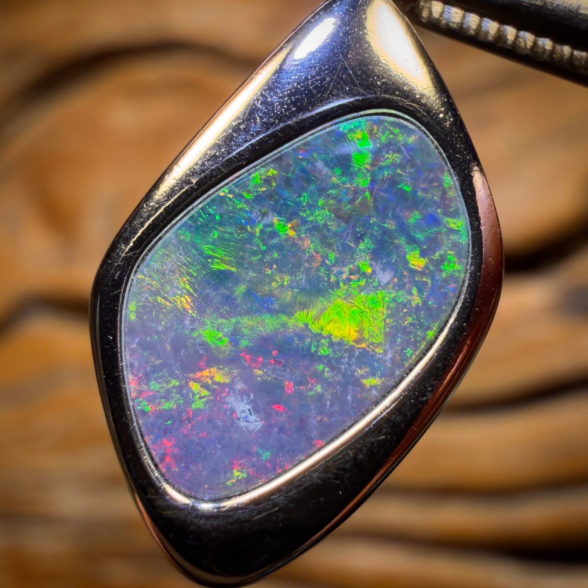 Sterling Silver - Queensland Boulder Opal Doublet Pendant