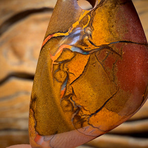 30 x 19mm - Drilled Tribal Queensland Boulder Opal