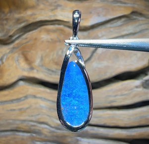 Silver -  Solid Queensland Boulder Opal Pendant - Opal Whisperers