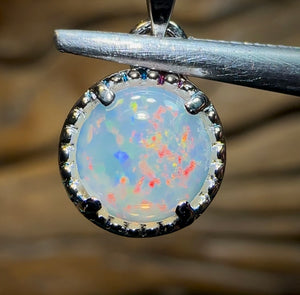 Sterling Silver - Solid South Australian Crystal Opal Pendant