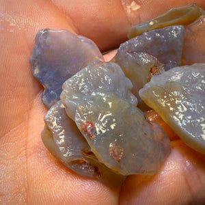 187cts - 11x Lightning Ridge Opal Rough Parcel. Practice Potch