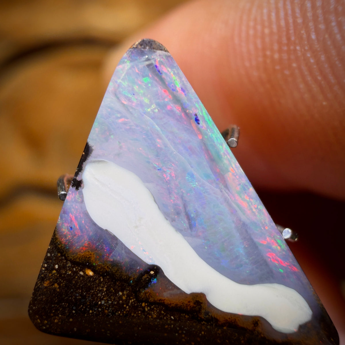 5.1cts - Queensland Boulder Seam Opal from Winton. Australian Opal Picture Stone