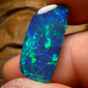 18.5cts - Best of the Best Blue Greens TOP Australian Boulder Opal Doublet Pair