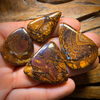 174,6 carats - 4 opales boulder tribales australiennes. Lot de gros