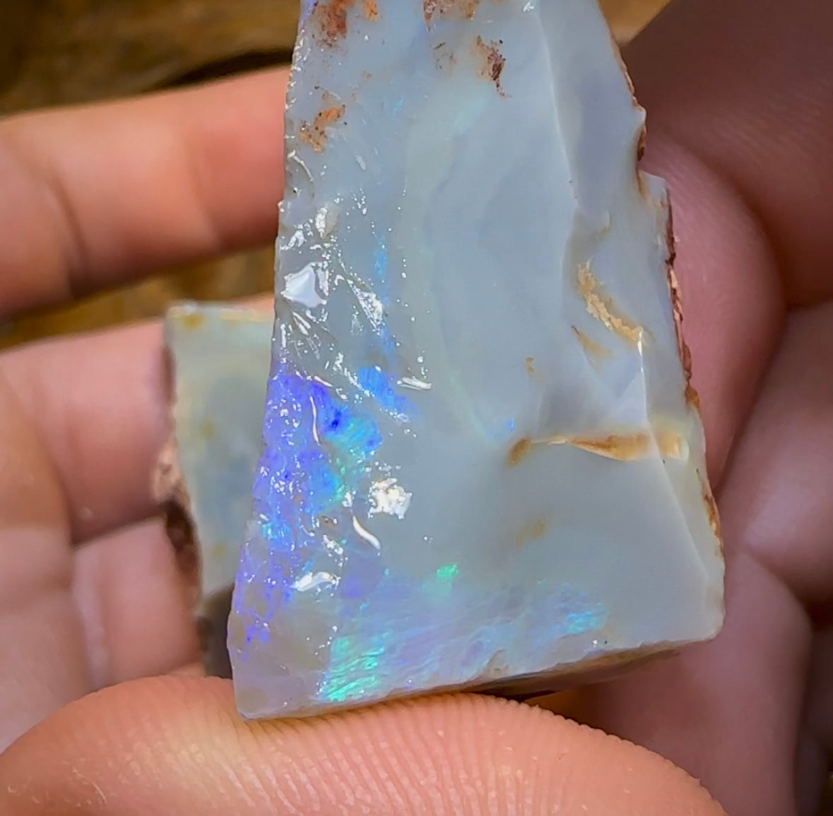 131.5cts - 2x Lightning Ridge Large Dark Opal Rough Pieces - Opal Whisperers