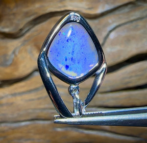 Sterling Silver - Solid South Australian Crystal Opal Pendant. Great Price