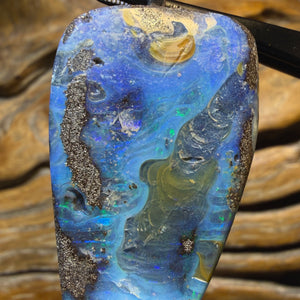 OpalFest BargainCard! 94.1cts - Solid Queensland Boulder Opal Pendant