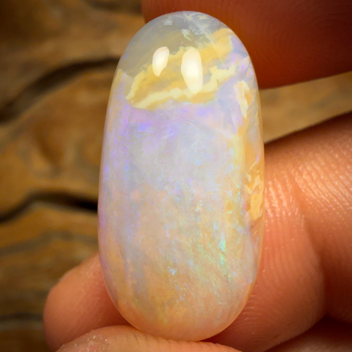 18.9cts - Solid Australian Boulder Pipe Crystal Opal