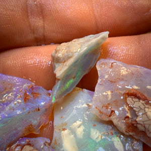 57.1cts - 6x Quality Lightning Ridge Opal Rough Parcel