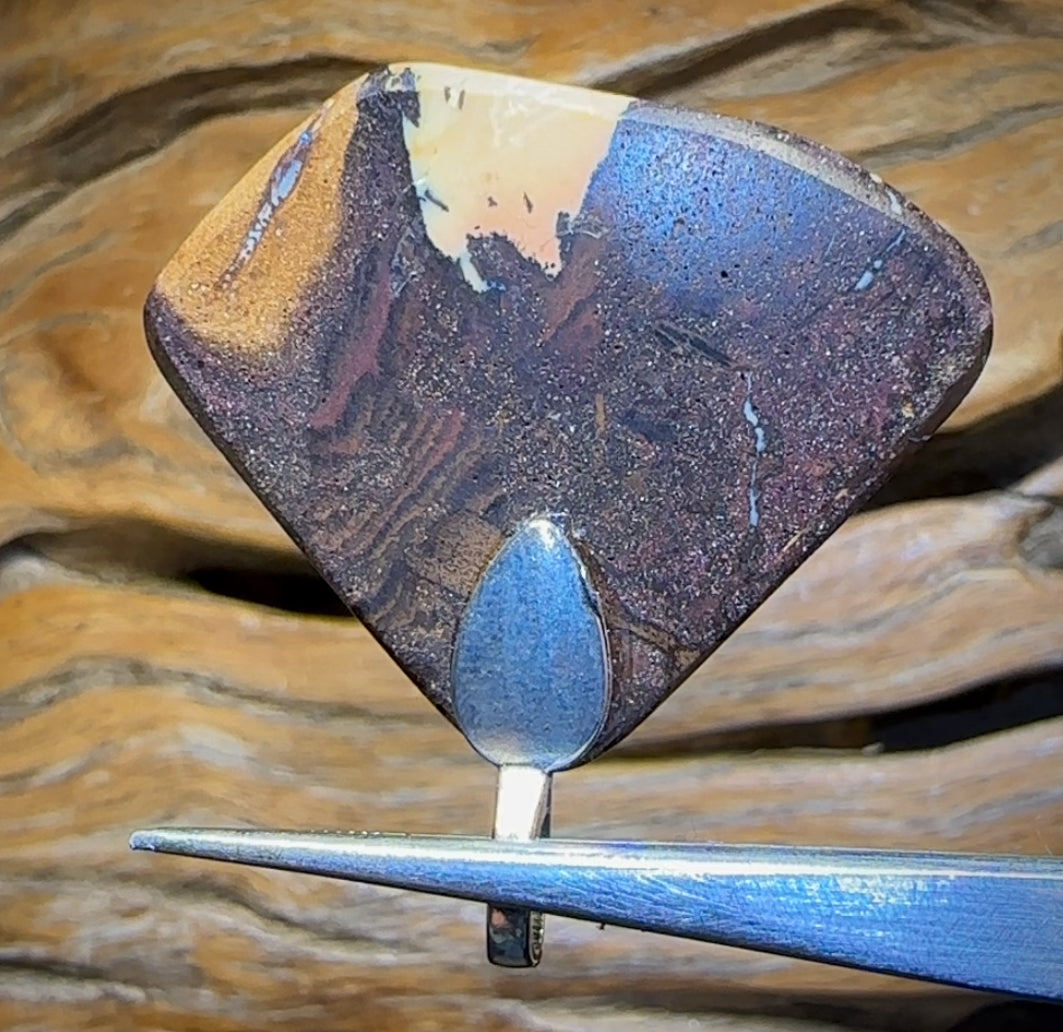 Solid Queensland Boulder Opal Pendant