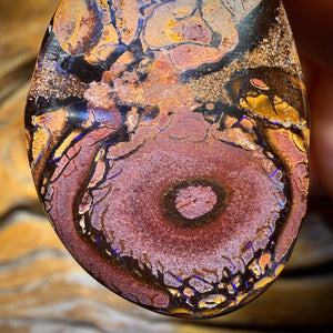 36 x 25mm - Drilled Tribal Queensland Boulder Opal Necklace