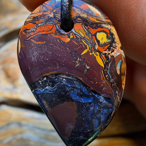 29 x 20mm - “OutaSpace”Drilled Tribal Queensland Boulder Opal Necklace