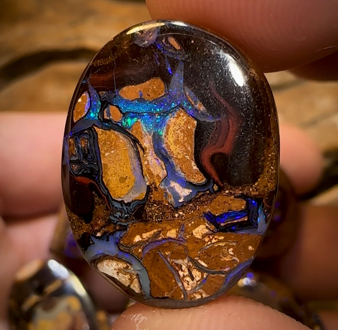 🔒115.6cts - 6x Great Tribal Queensland Boulder Opal Parcel. Yowah Nut Parcel