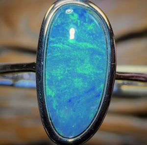 Sterling Silver - Queensland Boulder Opal Doublet Ring