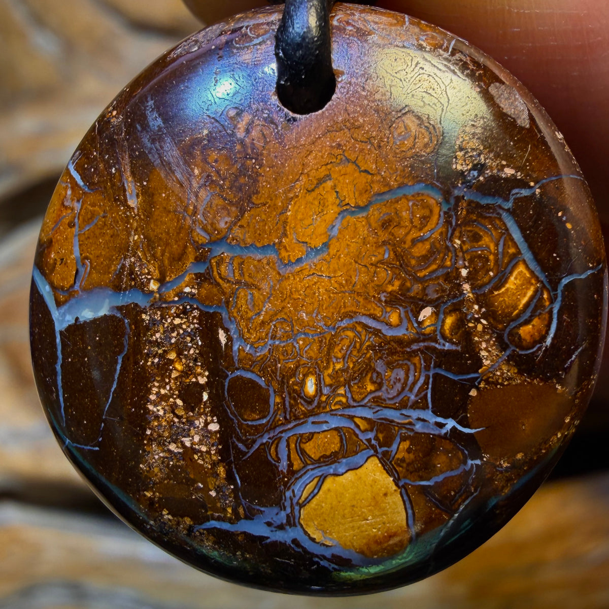 OpalFest WildCard! 25 x 24mm - Drilled Tribal Queensland Boulder Opal Necklace