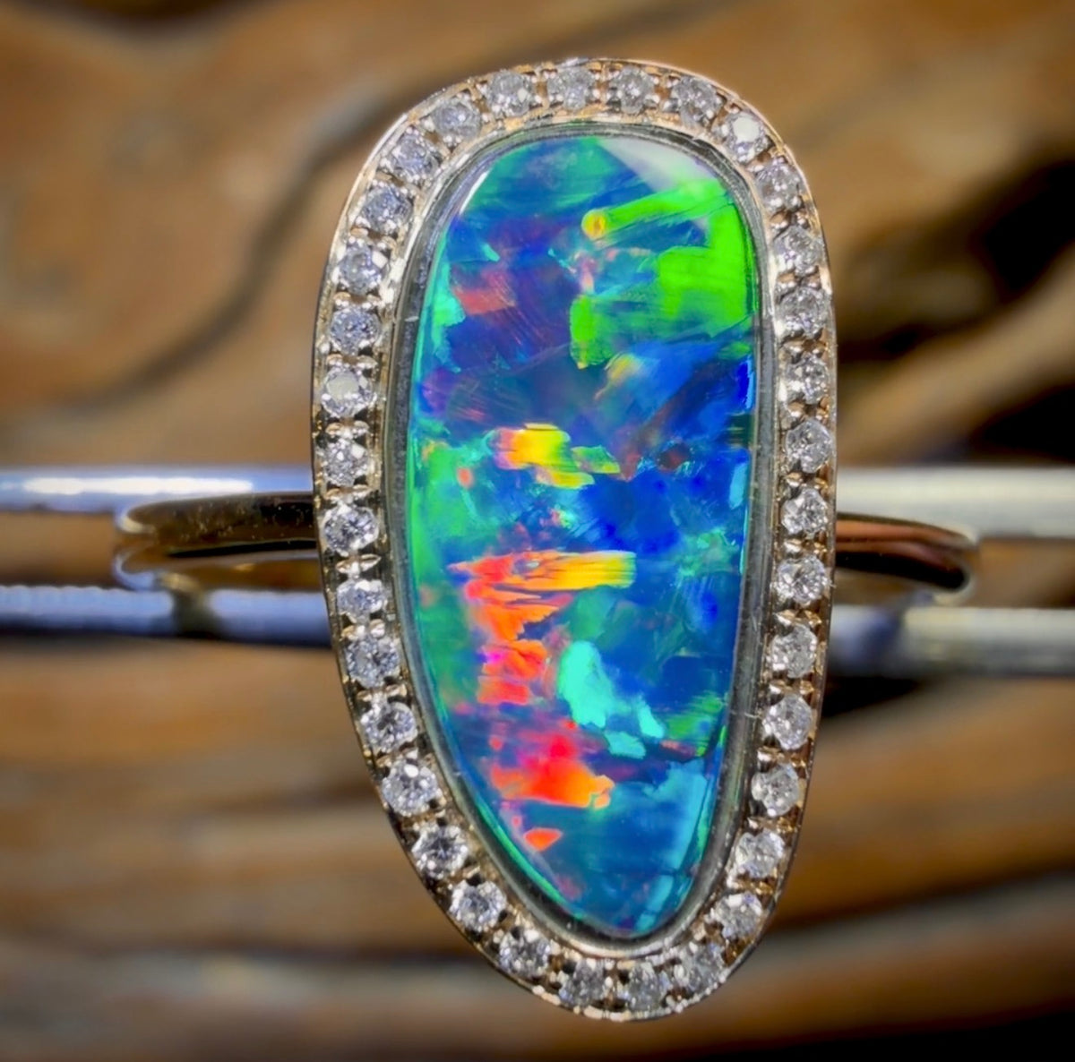 14k Gold - “The Ultimate” Queensland Boulder Opal Doublet Ring