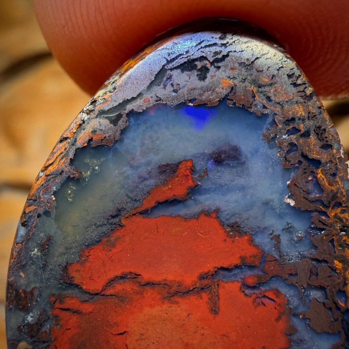 46.4cts - Yowah Nut Kernel Opal Rub. Australian Opal