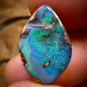 18 x 11mm - Drilled Queensland Boulder Opal
