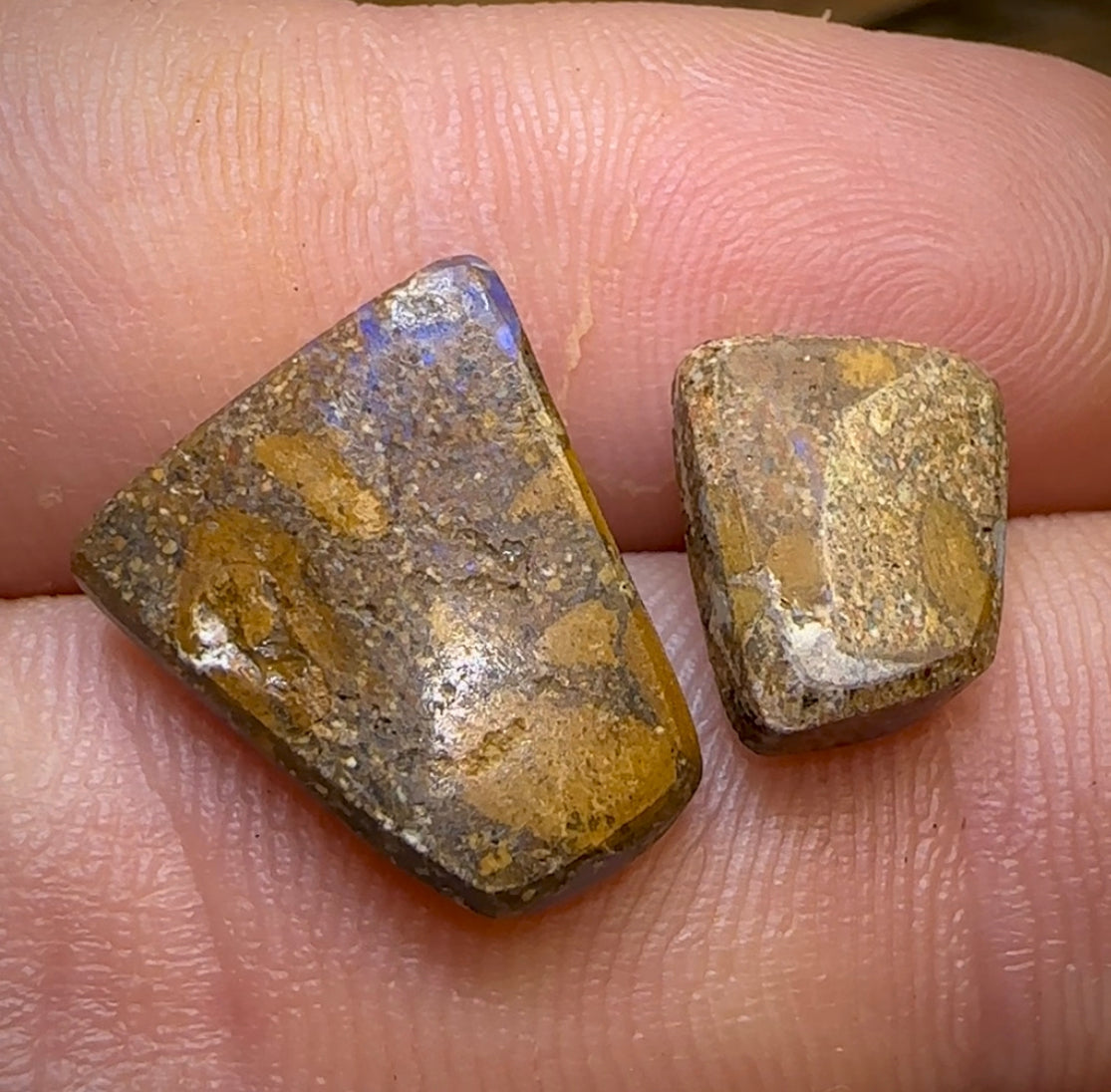 6.2cts - Boulder Pipe Crystal Opal Pair. Heritage Collection - Opal Whisperers