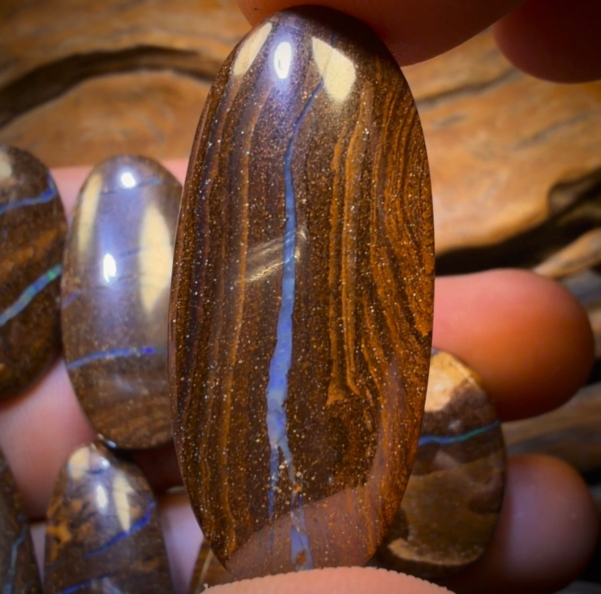 322.6cts - 10x Australian Boulder Seam Opal’s. Wholesale Dealers Parcel