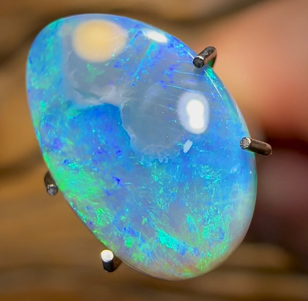 2cts - Lightning Ridge Semi Black Opal - Opal Whisperers