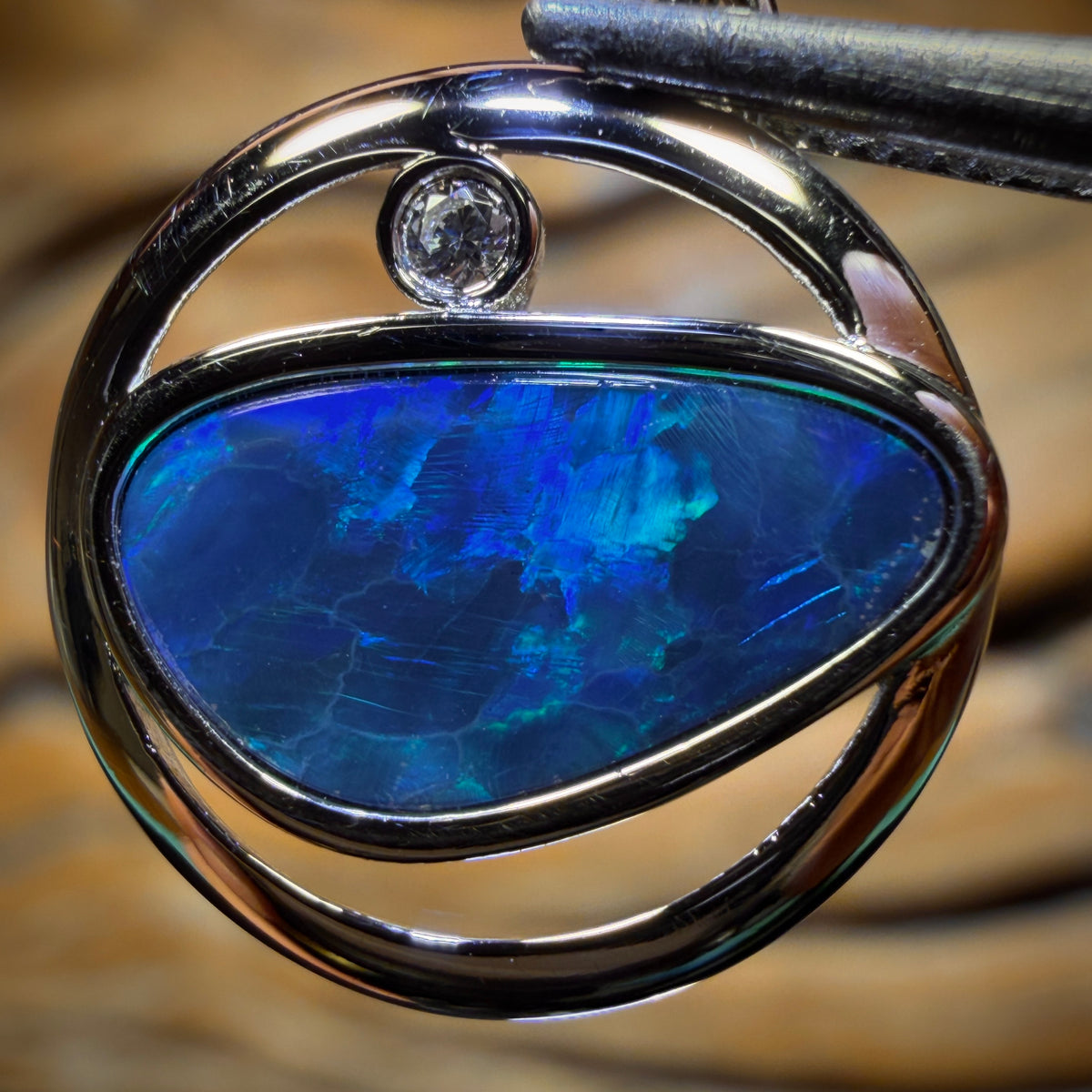 Sterling Silver - Queensland Boulder Opal Doublet Pendant