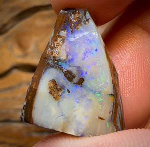 24.1cts - Queensland Boulder Opal Preform Rub. Double Sided!