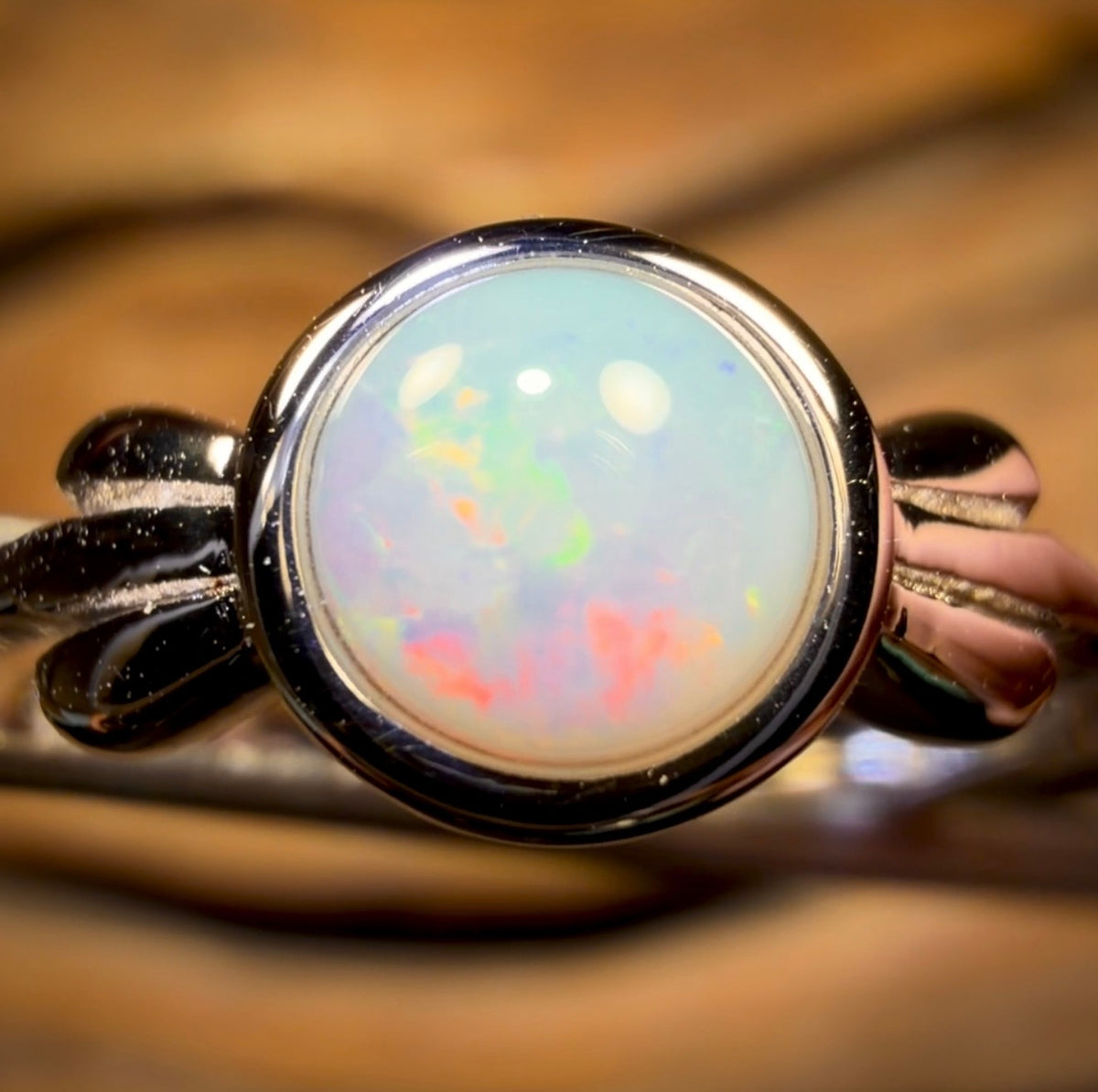 Sterling Silver - South Australian Crystal Opal Ring