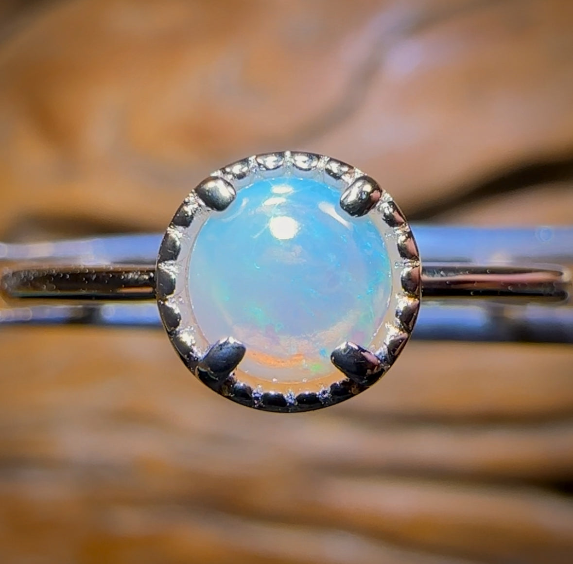 Auction Fall-Through = Your Gain! 🔥 Now More Than 50% Off RRP 🚨 Sterling Silver - South Australian Crystal Opal Ring