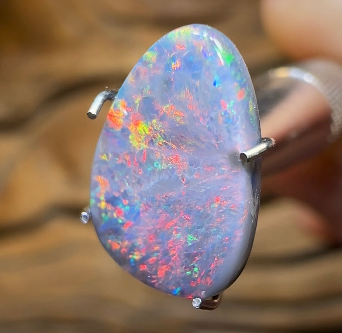 1.95cts - Solid Australian Black Opal from Lightning Ridge - Opal Whisperers