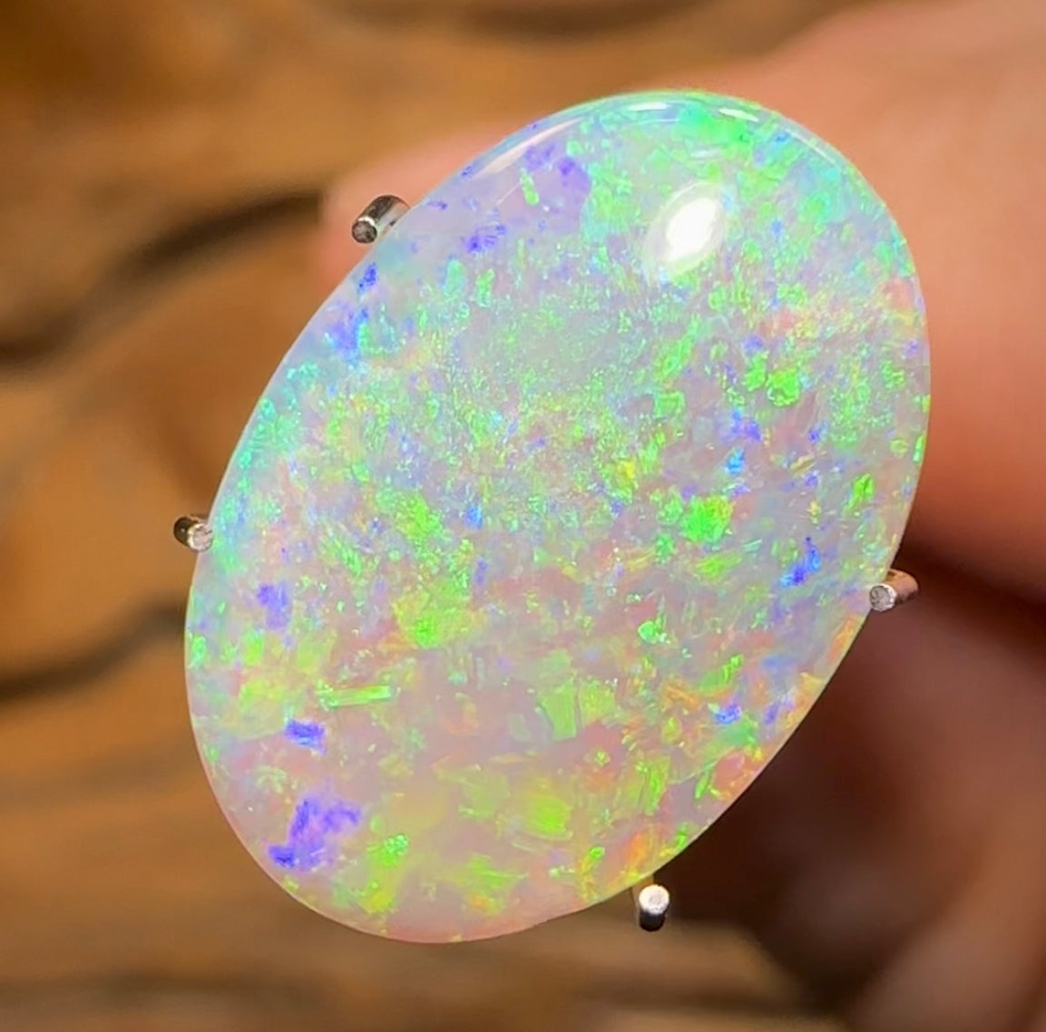 3cts - Australian Semi Black Opal from Lightning Ridge - Opal Whisperers