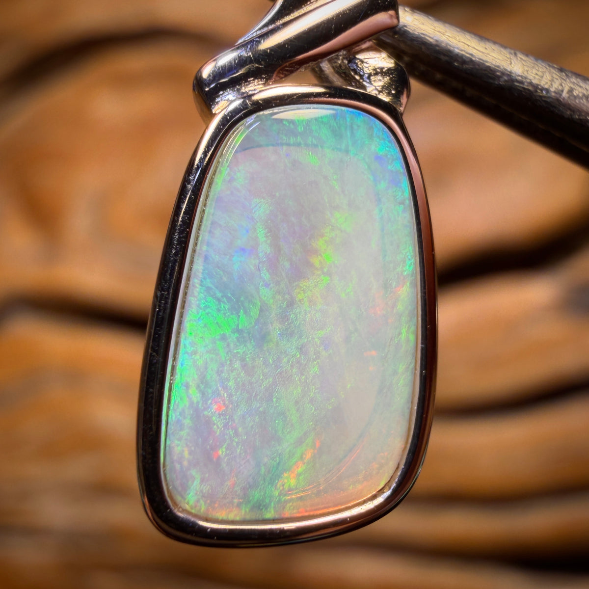 30% Off + Sterling Silver - Solid South Australian Crystal Opal Pendant