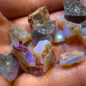 59.7cts - 14x Lightning Ridge Opal Rough Parcel