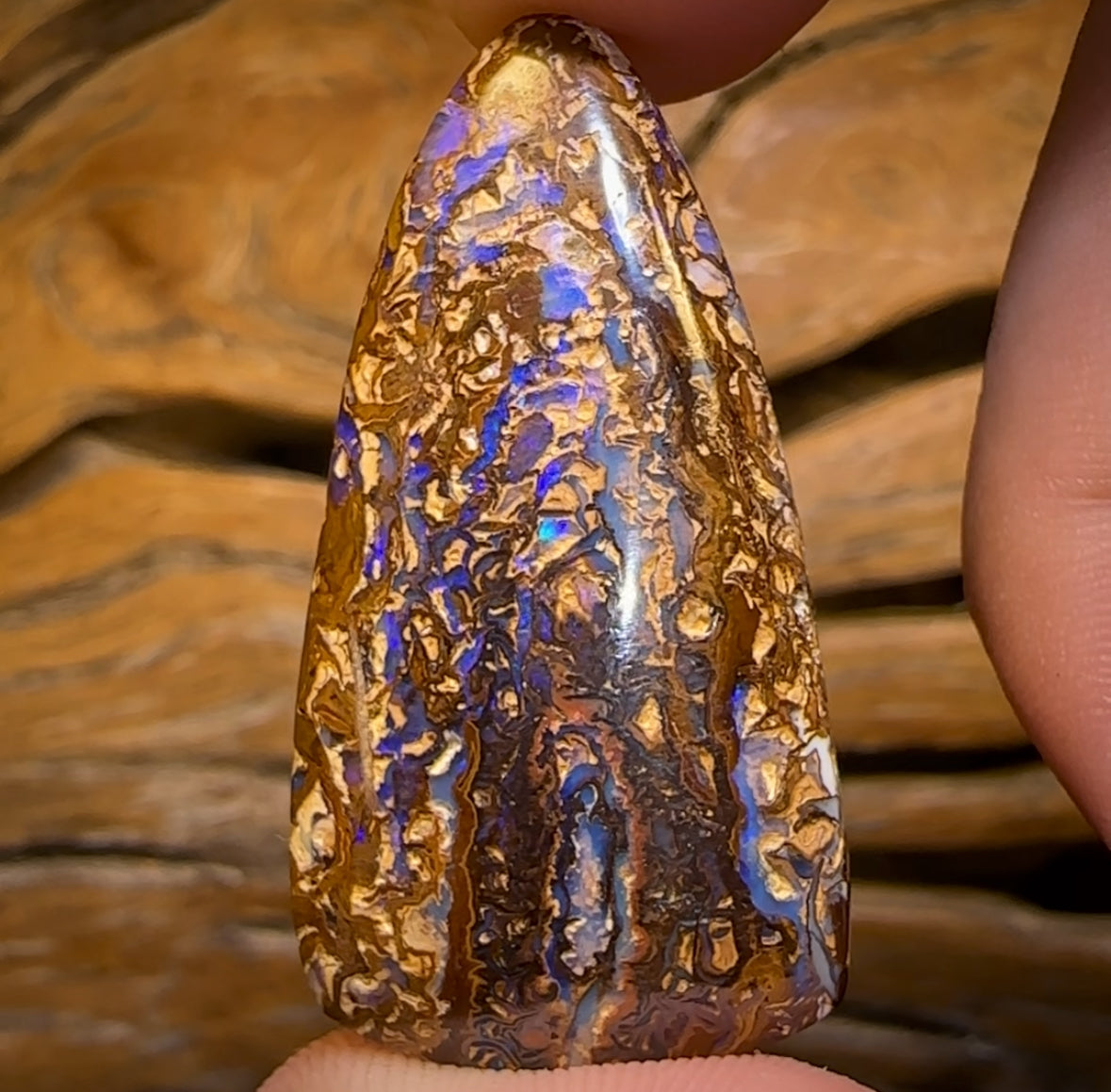 58.1cts - Blonde/Tan Tribal Yowah Nut Opal. Double Sided!