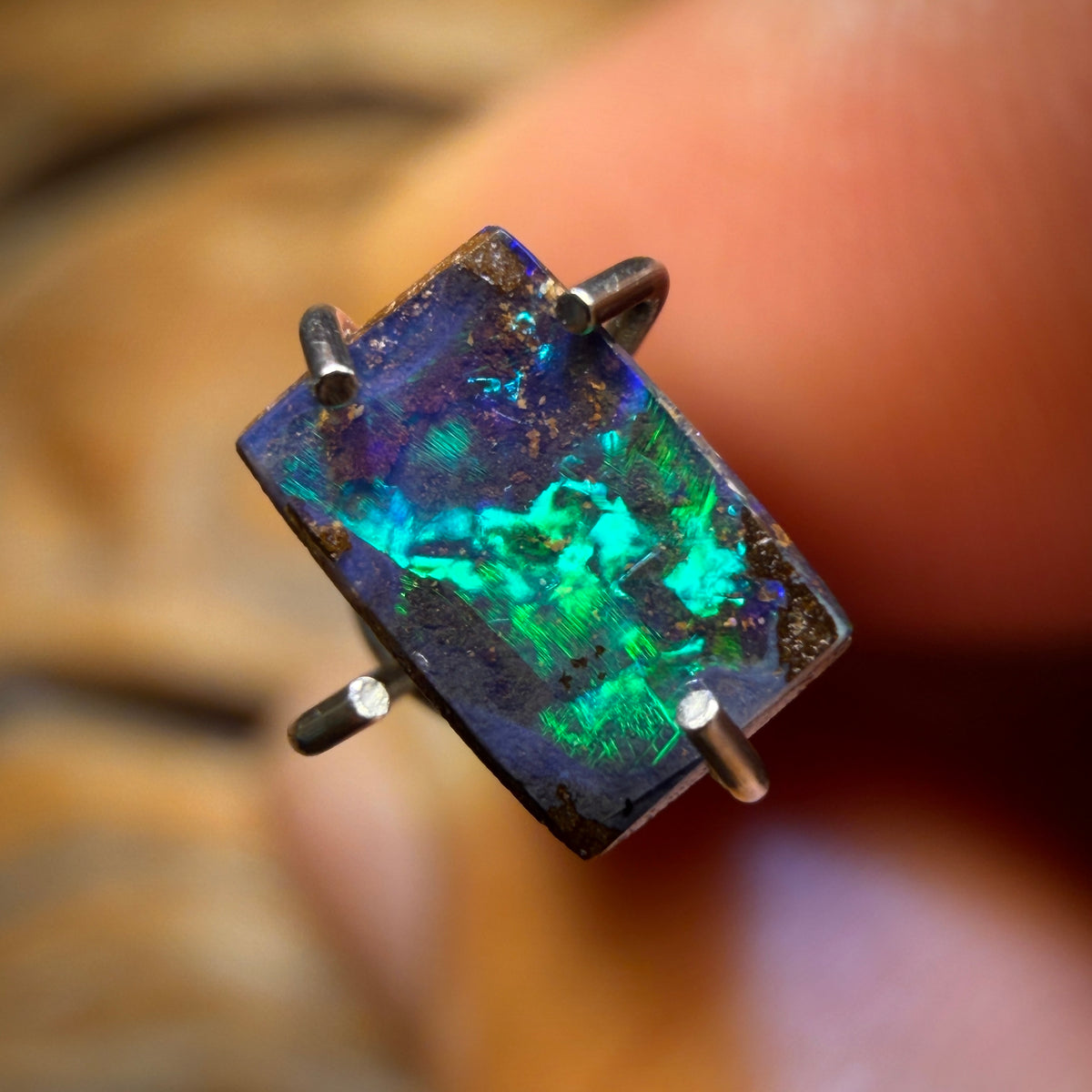 0.45cts - “Little Rippa Ring Stone” Australian Boulder Seam Opal from Queensland