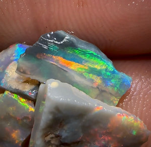 13.4cts - 8x Lightning Ridge Dark Opal Rough Parcel - Opal Whisperers