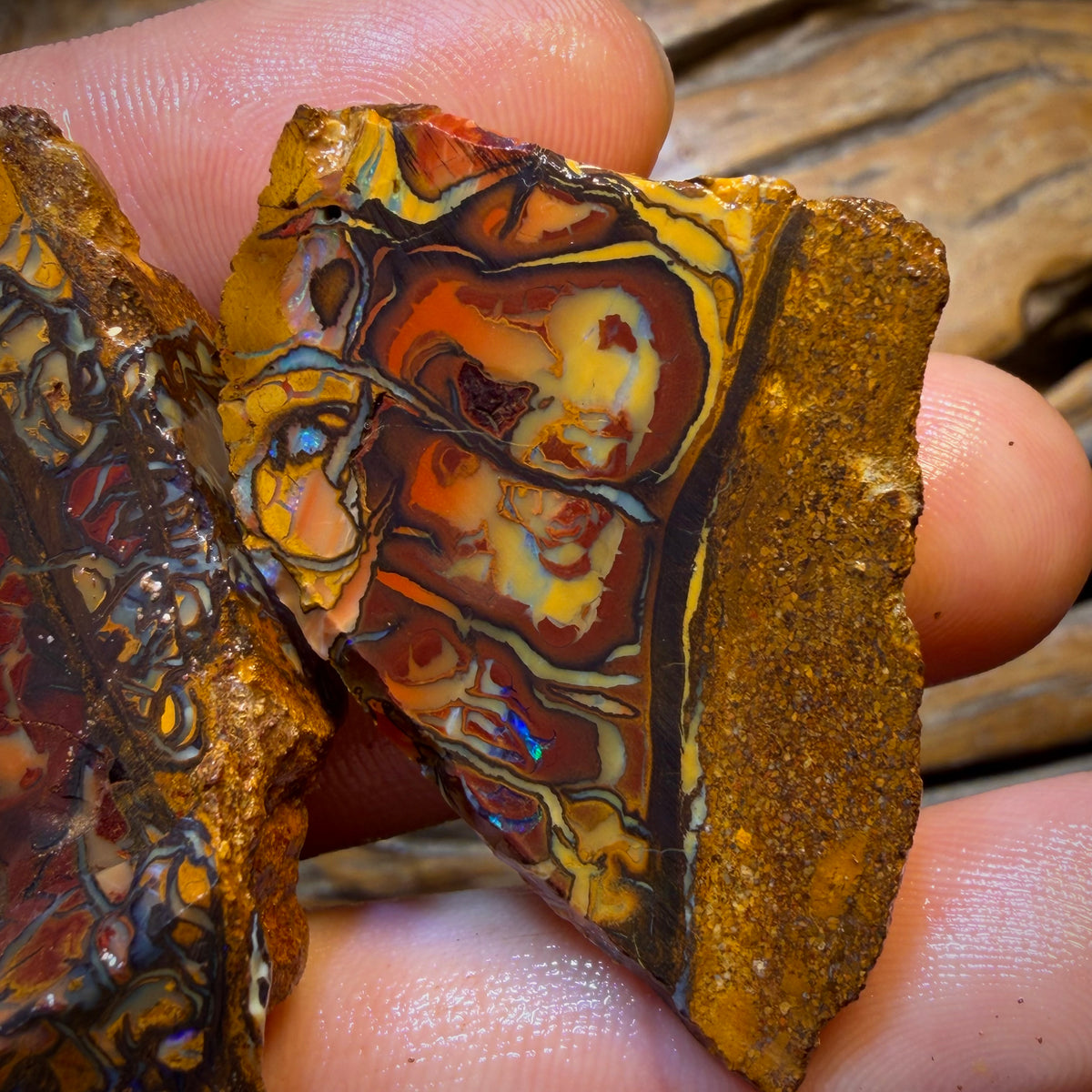 Art Card Bargain! 336cts - Art of Opal Style 3x Yowah Nut Tribal Opal Rough Parcel. Australian Boulder Opal
