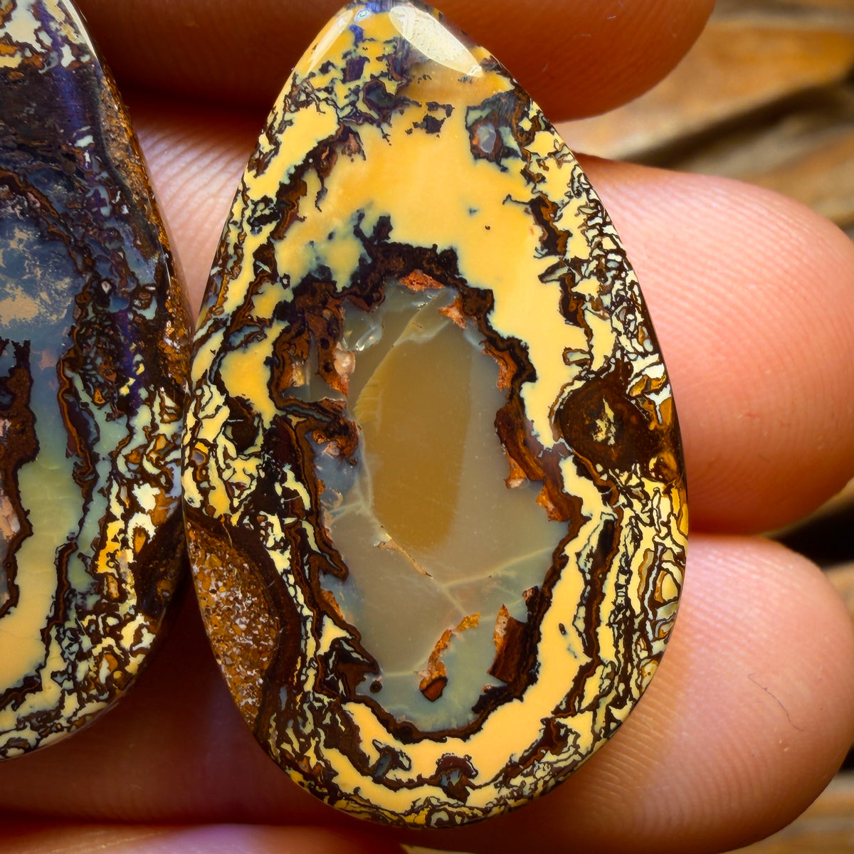 🔨 AUCTION 🔨 No Reserve 59.9cts - Yowah Nut Partial Crystal Centre Pair Polished