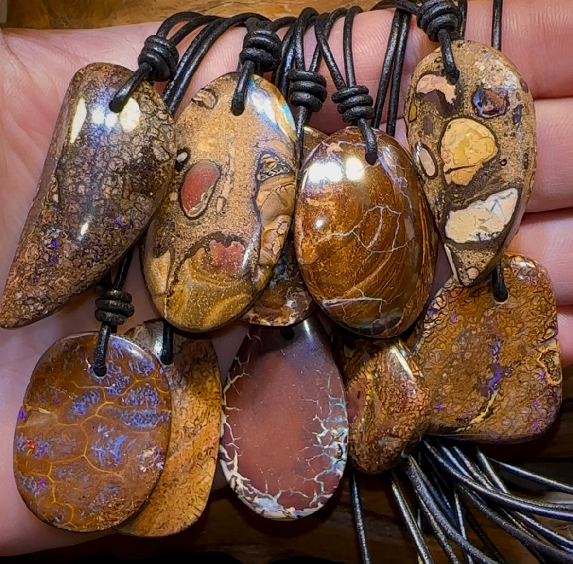 10x Drilled Yowah Boulder Opals. Bulk Wholesale Dealers Package - Opal Whisperers