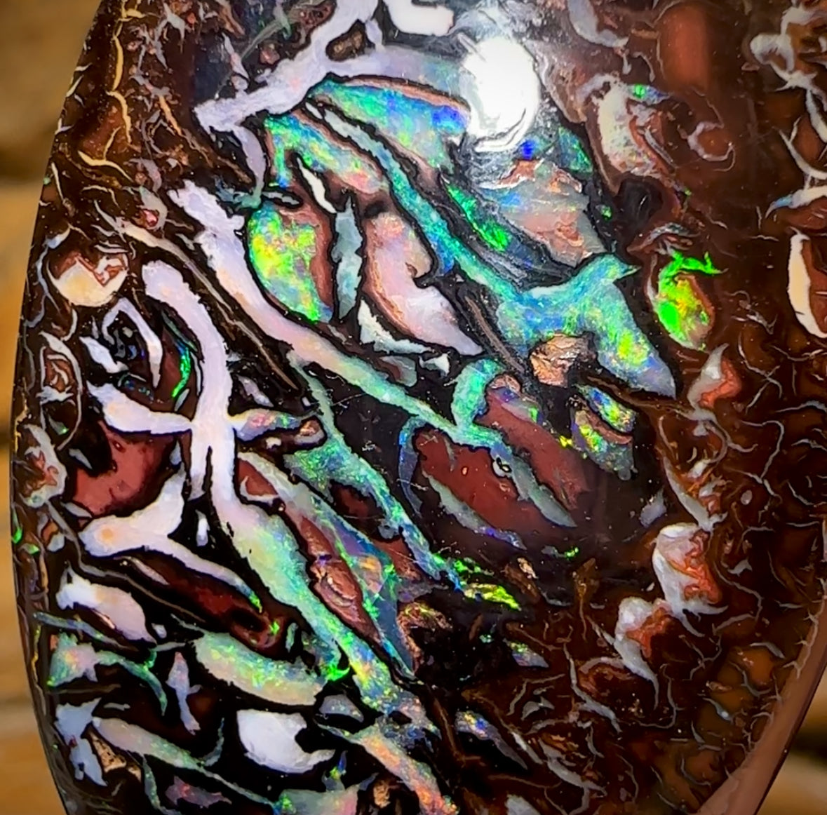 86cts - “Deep Forrest”Top Tribal Queensland Boulder Opal Art of Opal Canfidate