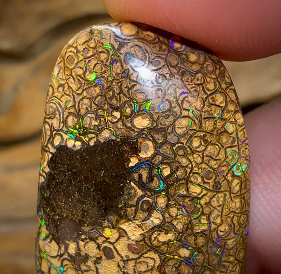 52.2cts - Yowah Nut Tribal. Australian Boulder Opal - Opal Whisperers