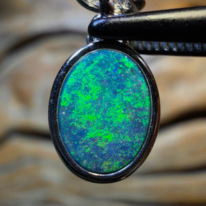 HDW Sterling Silver - Queensland Boulder Opal Doublet Pendant