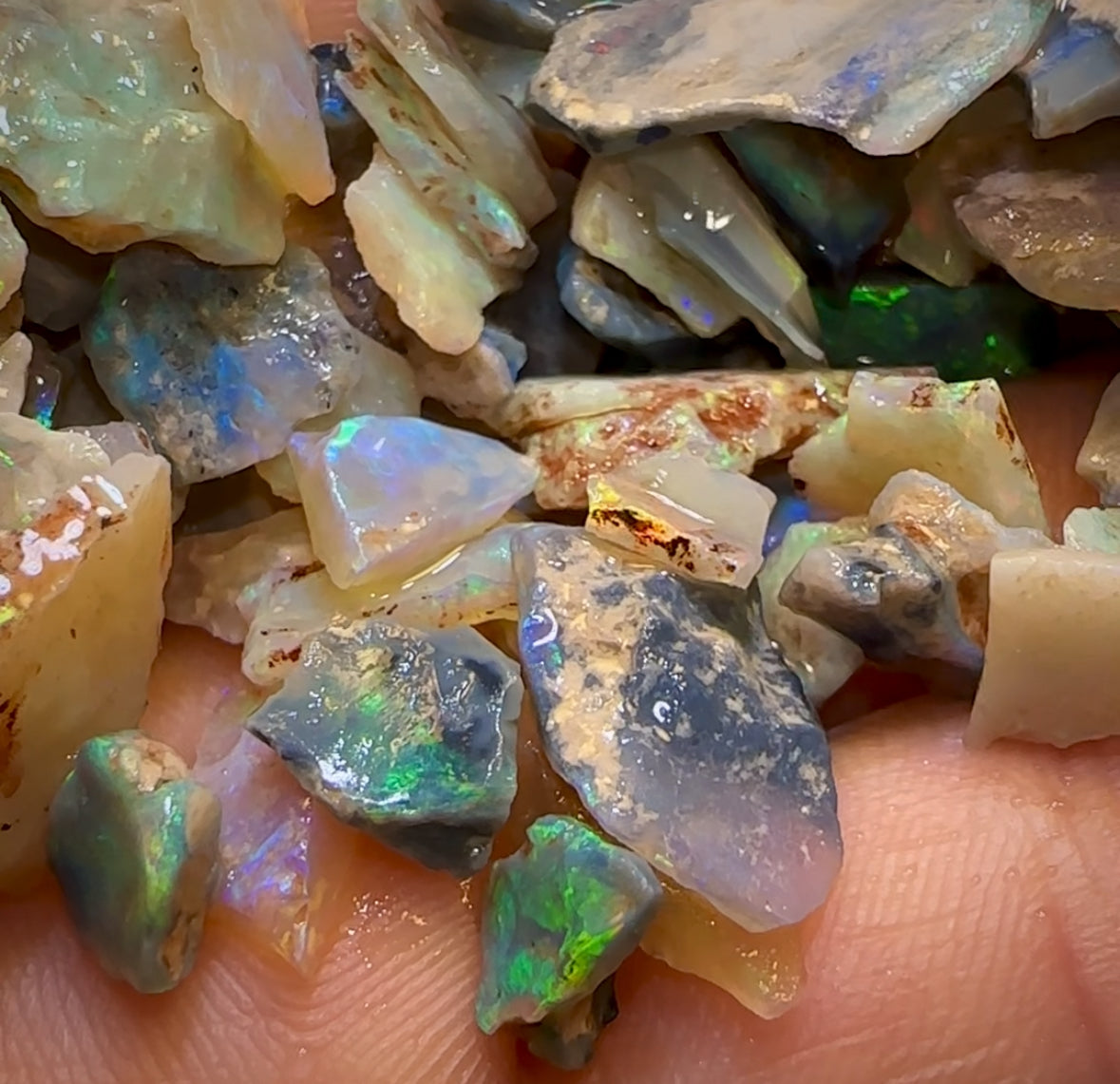 170cts - Lightning Ridge Opal Rough Parcel. 40+ Pieces