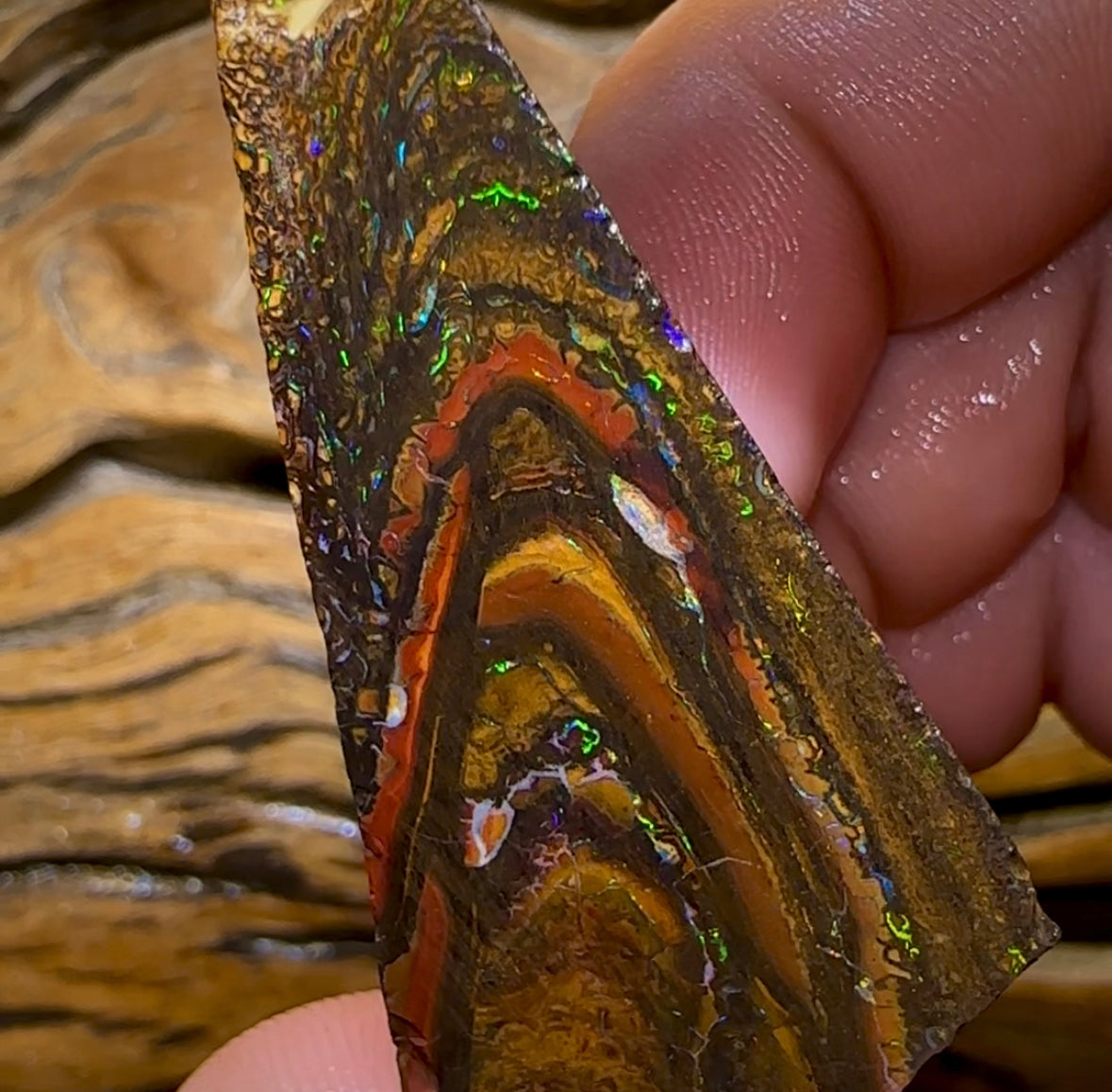 (Template) 178.4cts - Yowah Nut Rough Piece. TOP TRIBAL - Opal Whisperers