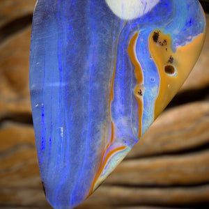 “Aquatic Dreams” Solid Queensland Boulder Seam Opal Pendant Picture Stone