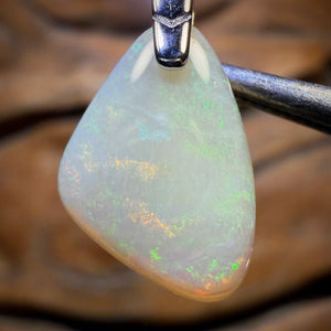 Bargain Card Solid! Sterling Silver - South Australian Solid Crystal Opal Pendant